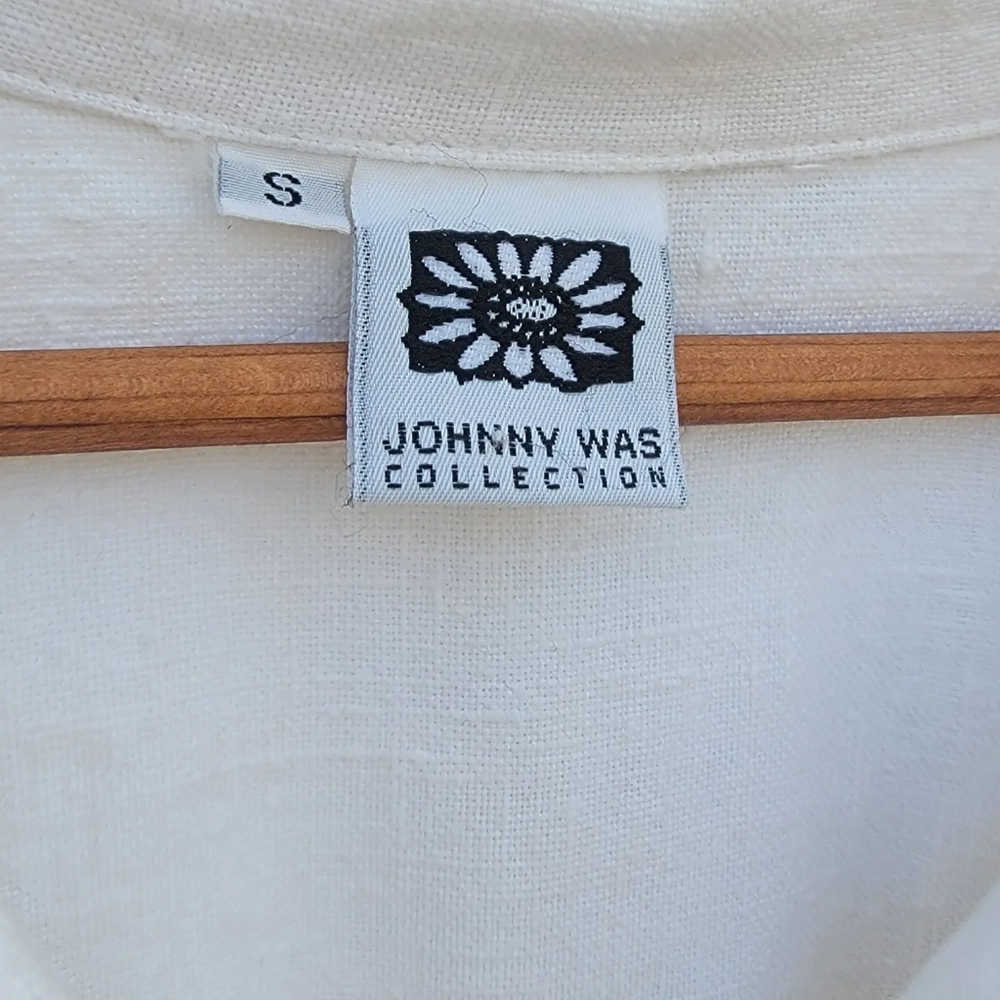 Johnny Was linen chore jacket